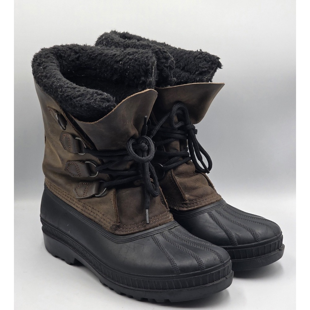 Sorel Caribou Snow Boots Men's 8/41 Winter Duck Waterproof Brown Insulated Warm